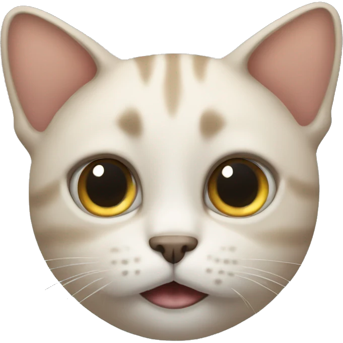 A cat with huge eyes and really small head emoji