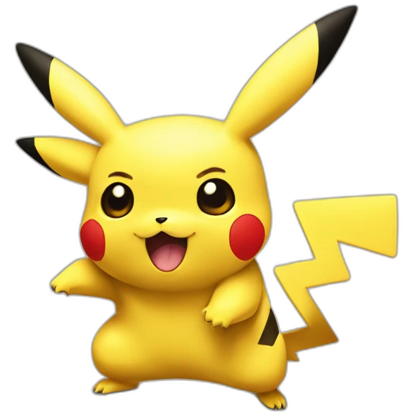 Pikachu qui mange avec dagofeu emoji