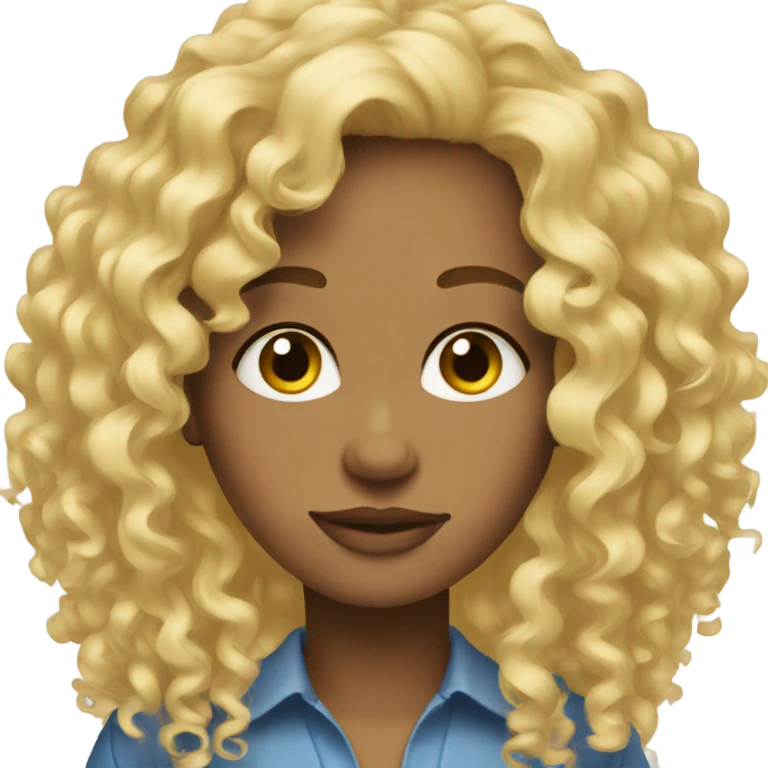 blonde curly hair  emoji