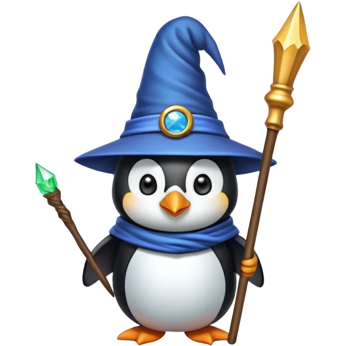 Penguin Wizard emoji