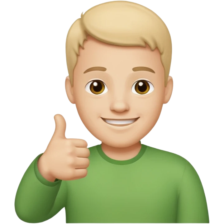 Man with autism with thumbs up emoji