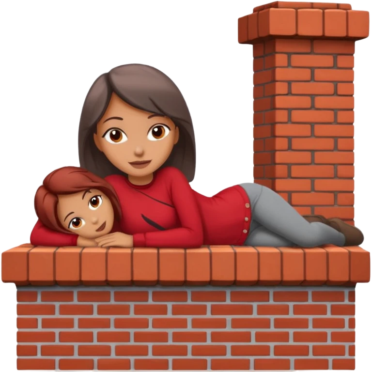 Hot Female lie down on a chimney emoji
