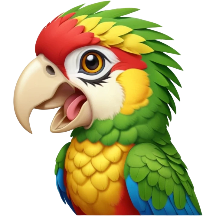 Орущий попугай emoji