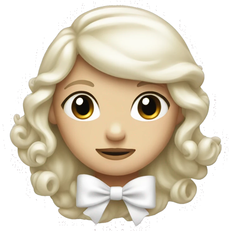 cream white bow emoji