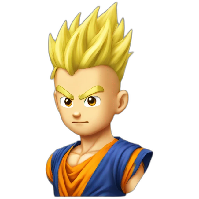 dragon ball hair yellow emoji