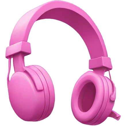 pink headset emoji
