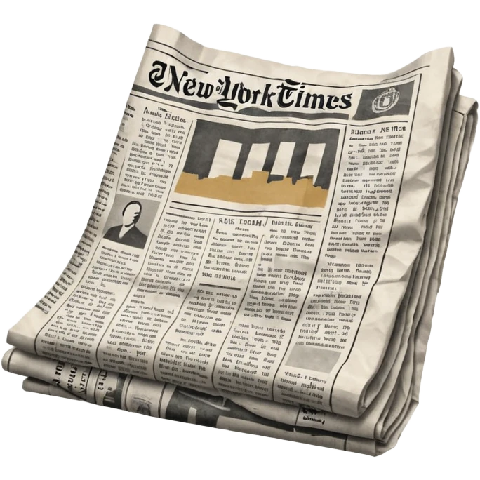 generate realistic detailed news paper NY emoji