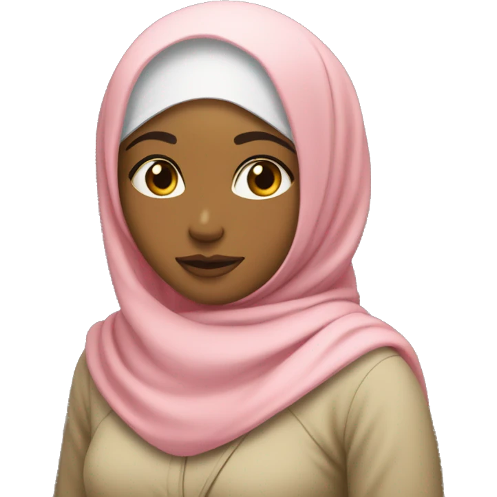 Chica con hijab y ua flor emoji