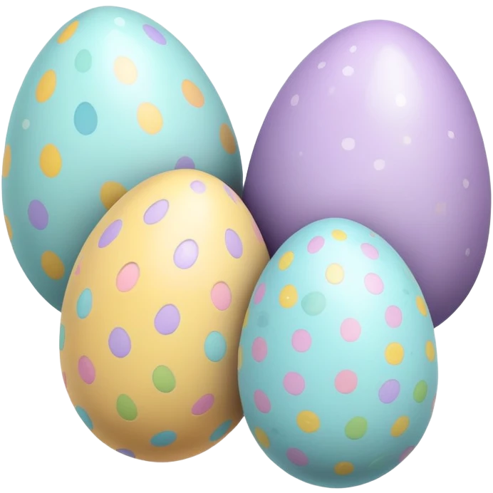 three decorative easter eggs emoji