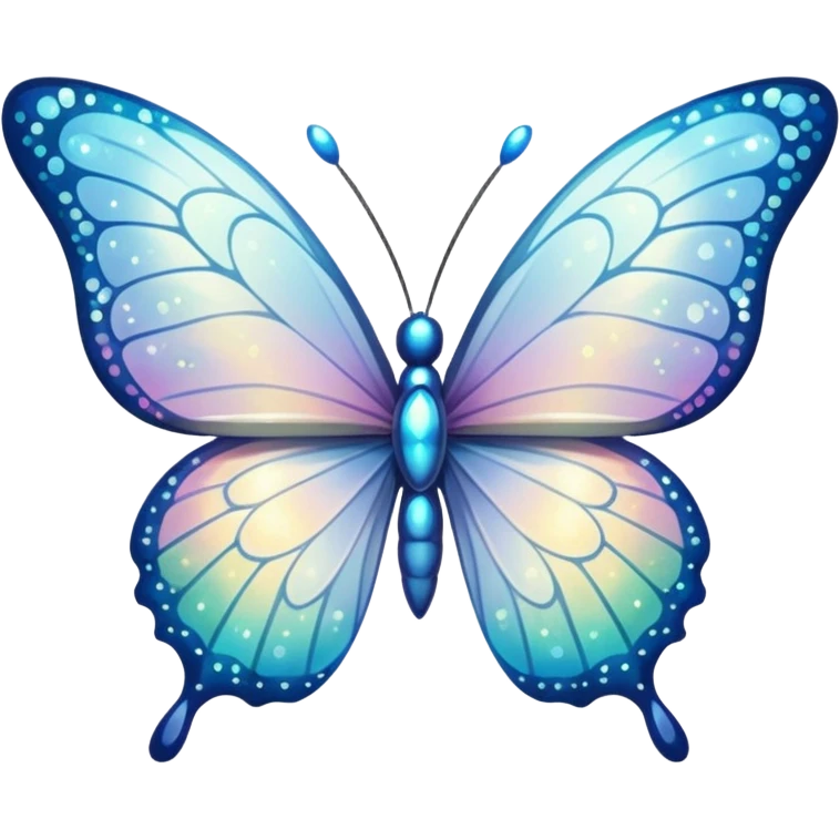 white sparkly butterfly emoji