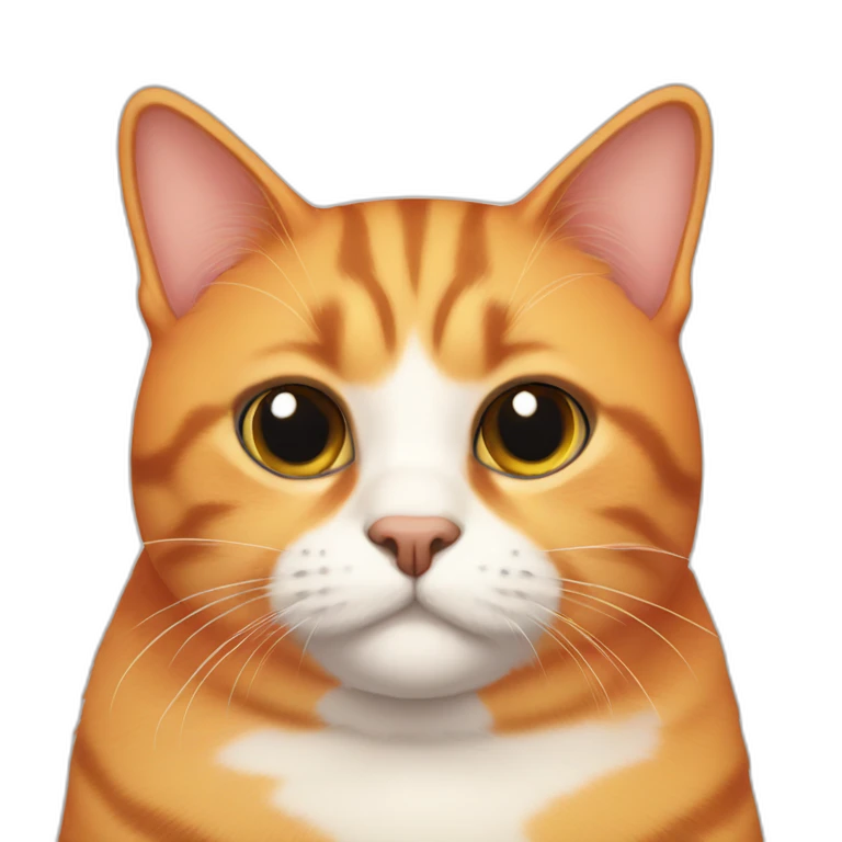 obese orange cat with black spots emoji