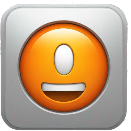 panic button Orange color emoji
