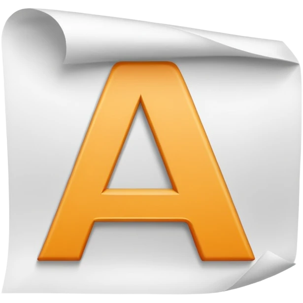 paper sheet with letter А highlighted emoji