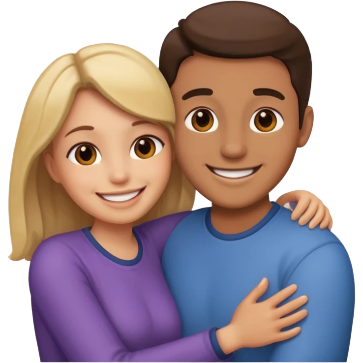 Couple hugging emoji