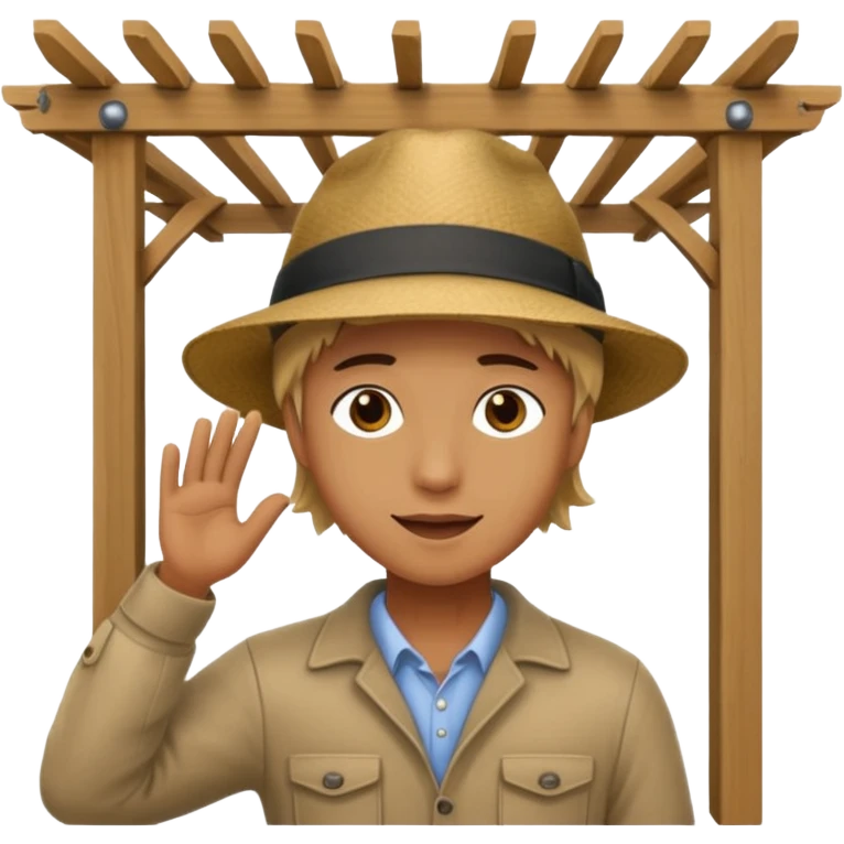 persona poniendo pérgola emoji