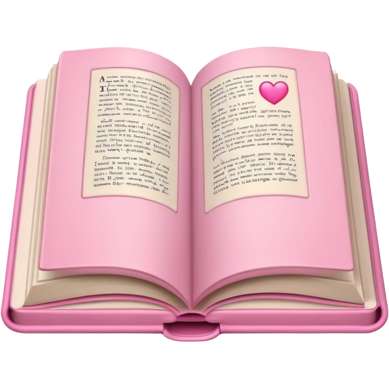 make a open book with very girly pink tones. emoji