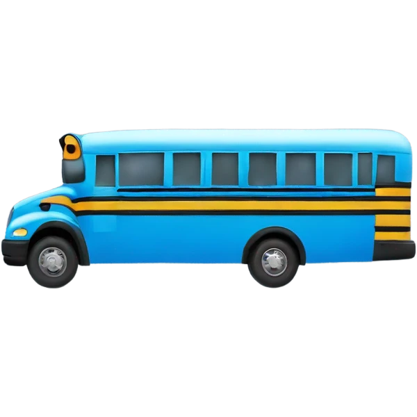 blue school bus 4 doorz emoji
