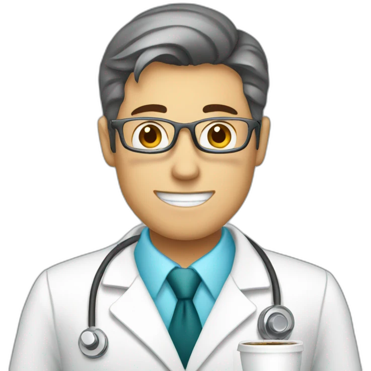 radiologist drinking cofee emoji