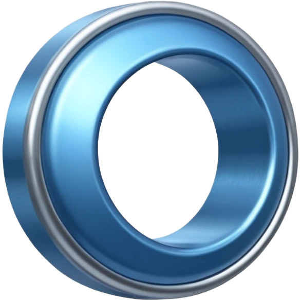Blue metalic ring emoji