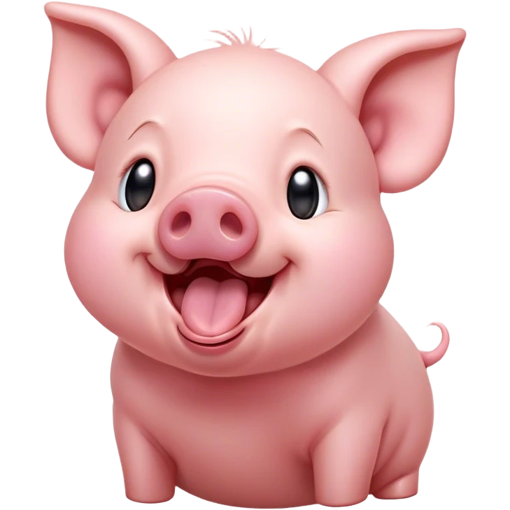 Cinematic Cute Yawning Piglet Portrait Emoji, Head tilted slightly with a dramatic, wide-open yawn, showcasing a soft, delicate rosy-pink hide with tiny droopy ears, round beady eyes barely open in drowsy contentment, Simplified yet irresistibly adorable features, highly detailed, glowing with a soft, cozy glow, high shine, relaxed yet expressive, stylized with a touch of playful whimsy, bright and endearing, soft glowing outline, capturing the essence of a sleepy yet affectionate piglet, so drowsy it feels like it could stretch out of the screen and curl up for a nap! emoji