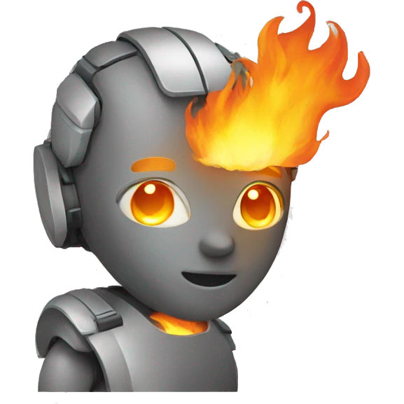 AI on fire emoji