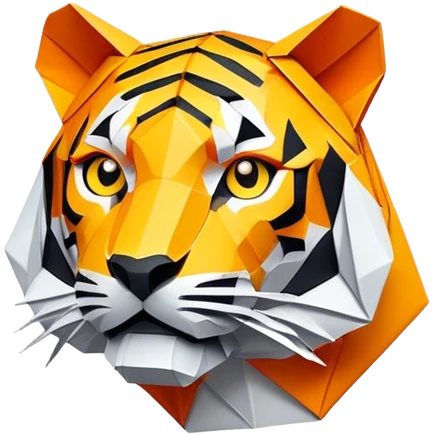 origami tiger emoji