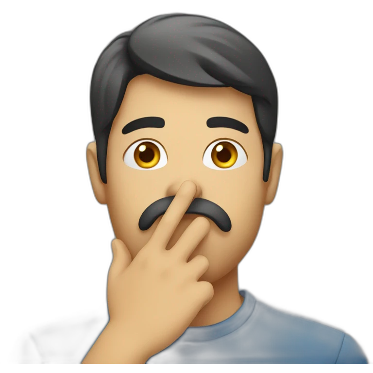 Person that has their hand on their mouth emoji