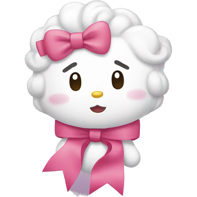 Sanrio character with ribbon emoji