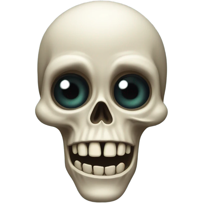 scared skeleton  emoji