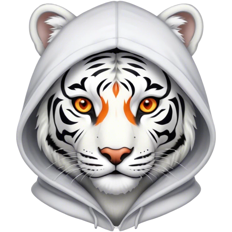 White Tiger wearing a hoodie  emoji