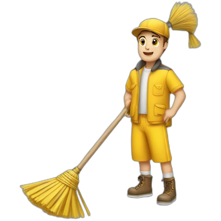 Ferris with broom emoji
