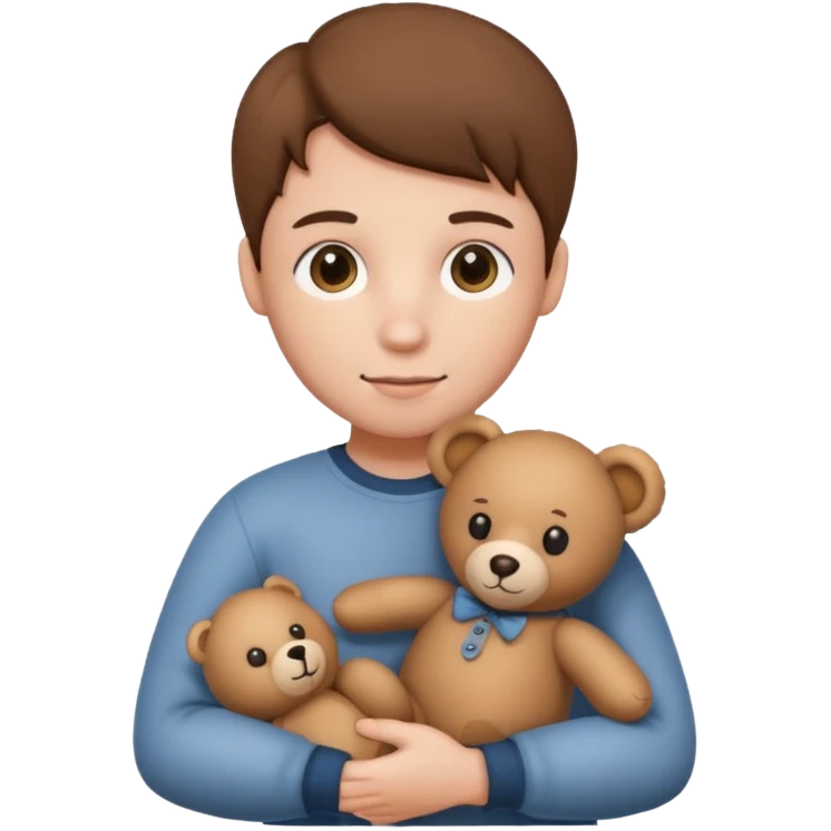 a flower in hand that holds the bear emoji