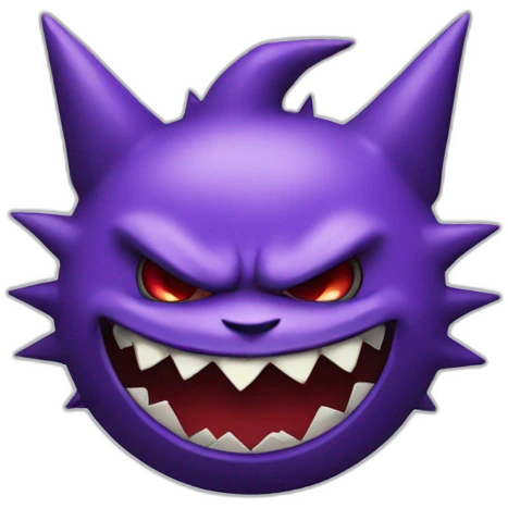 Gengar in a Joker style emoji
