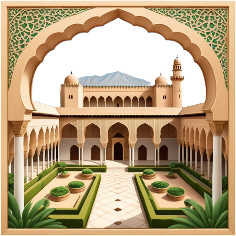 ​Cinematic Realistic Alhambra, depicted as a panoramic, zoomed-out view of the entire majestic Moorish palace complex with intricate arches, expansive courtyards, and lush gardens, bathed in soft golden lighting that highlights its opulent historical beauty, emoji
