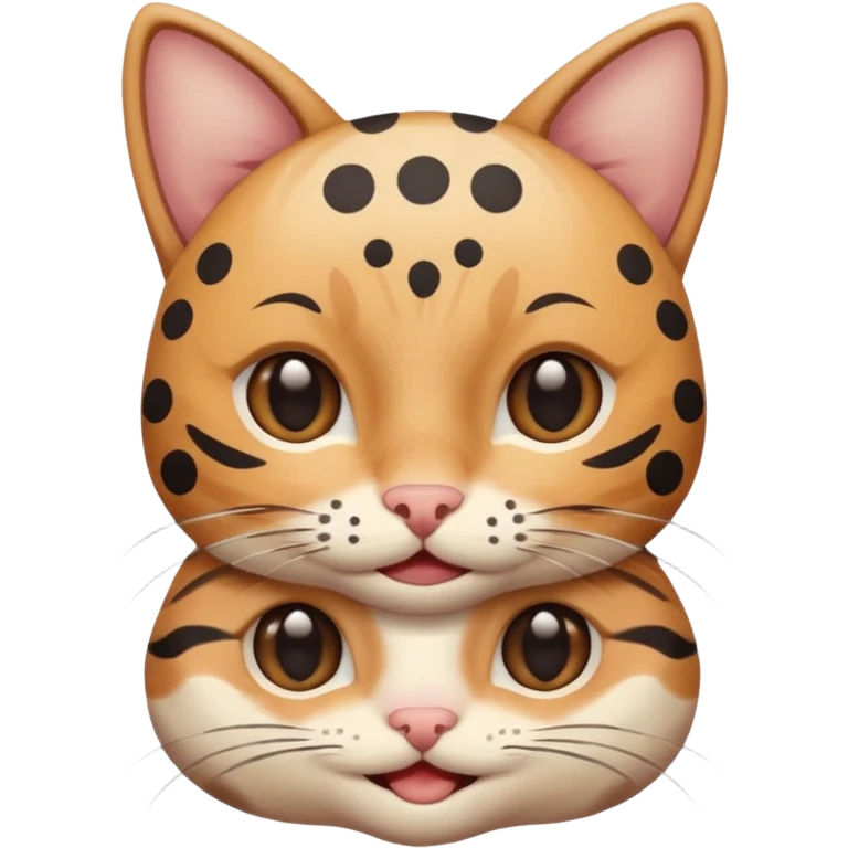 polka dots human body and cat face one face only emoji