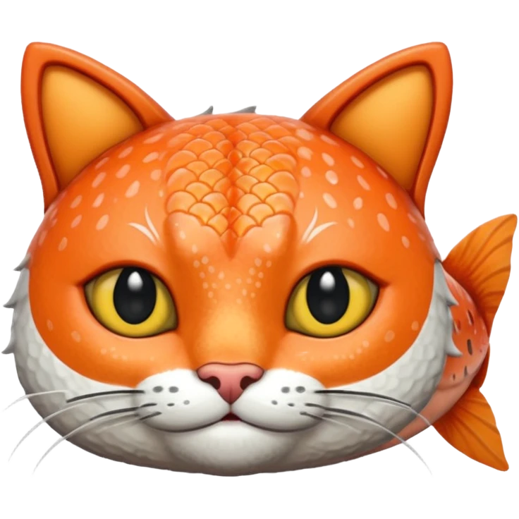 make a salmon with cat ears emoji