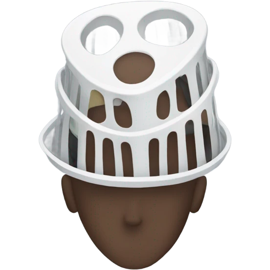 Laundry basket on man’s head emoji