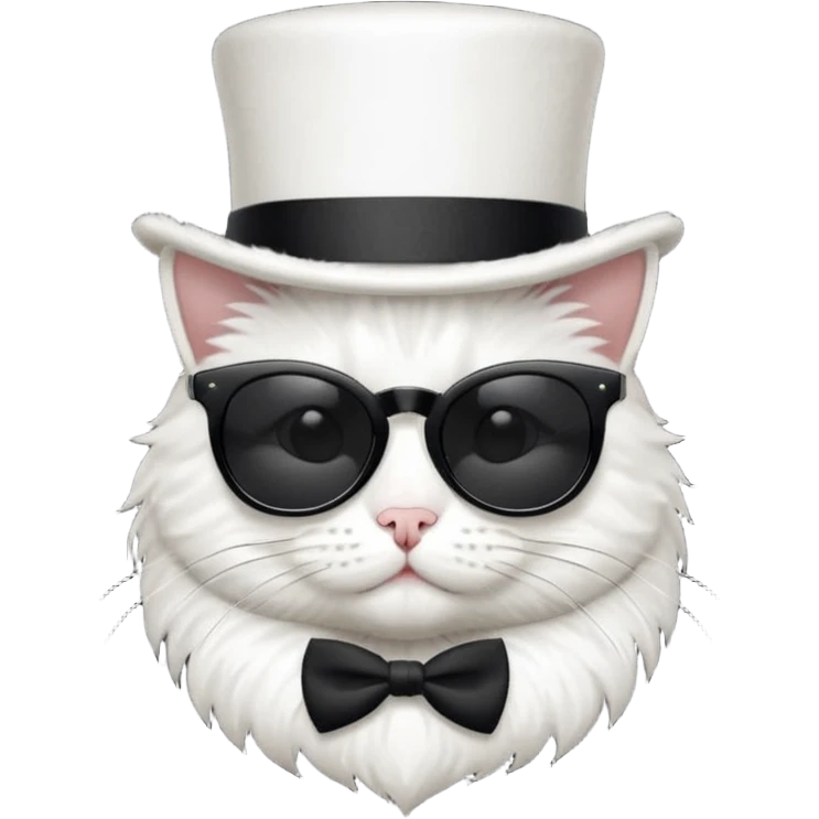 Cat with sunglasses and a top hat emoji