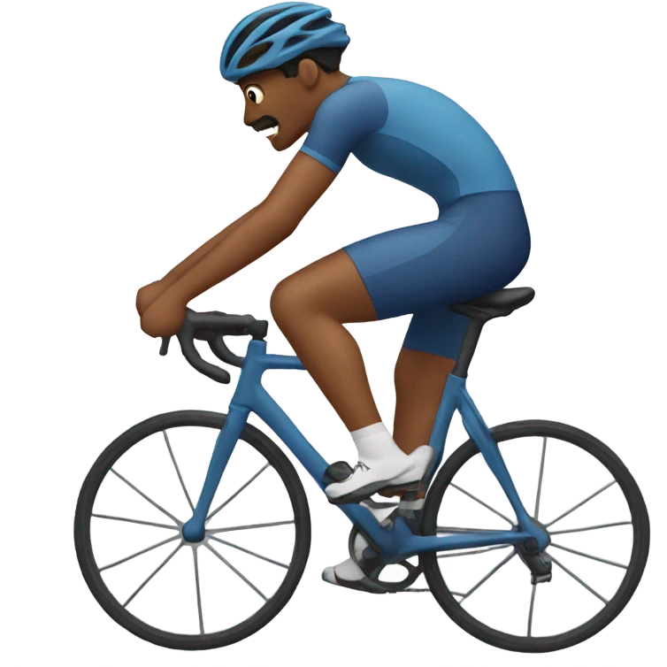 Cyclist with spinning legs emoji