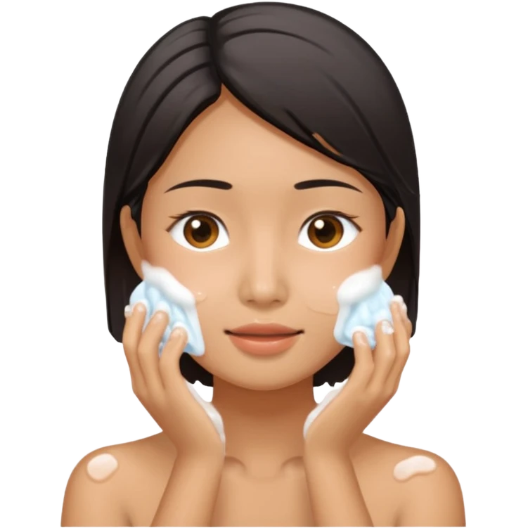 Asian Woman Washes Face emoji