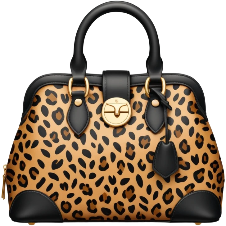 leopard print luxury bag  emoji