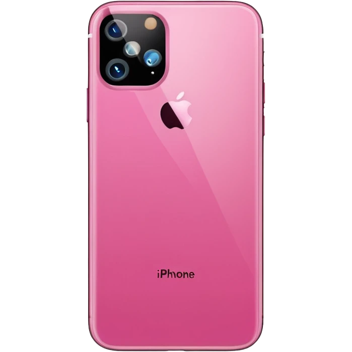 Create me a pink iPhone 17 pro image with the screen in a straight position. png emoji