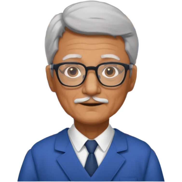 old male Librarian in foreign countries with glasses and librarian uniform emoji