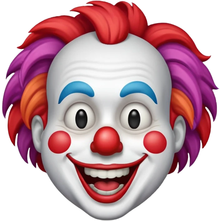 A clown laughing emoji