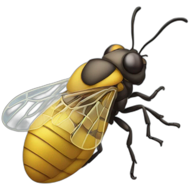 an insect with a smile emoji