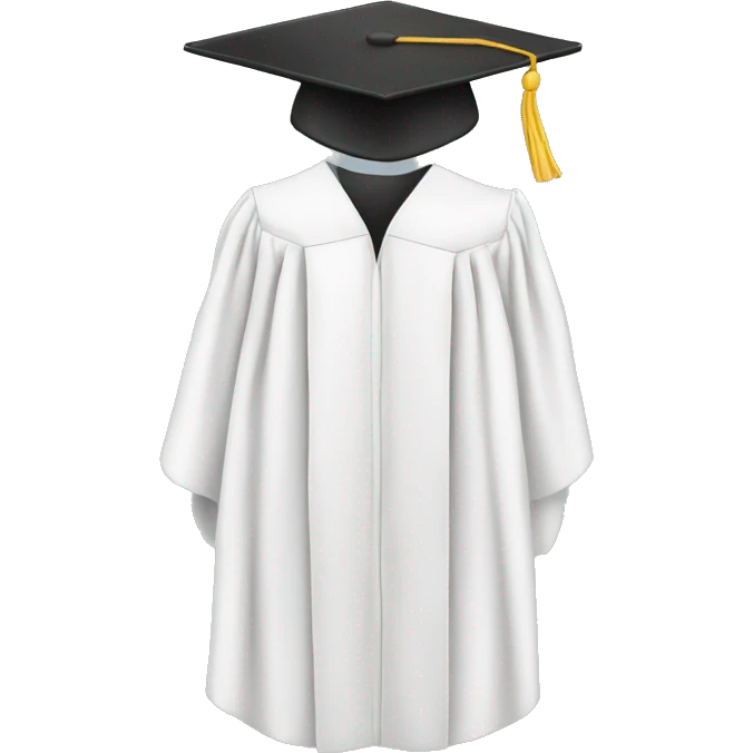 White graduation gown  emoji
