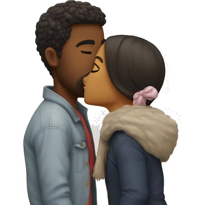 friends kissing emoji