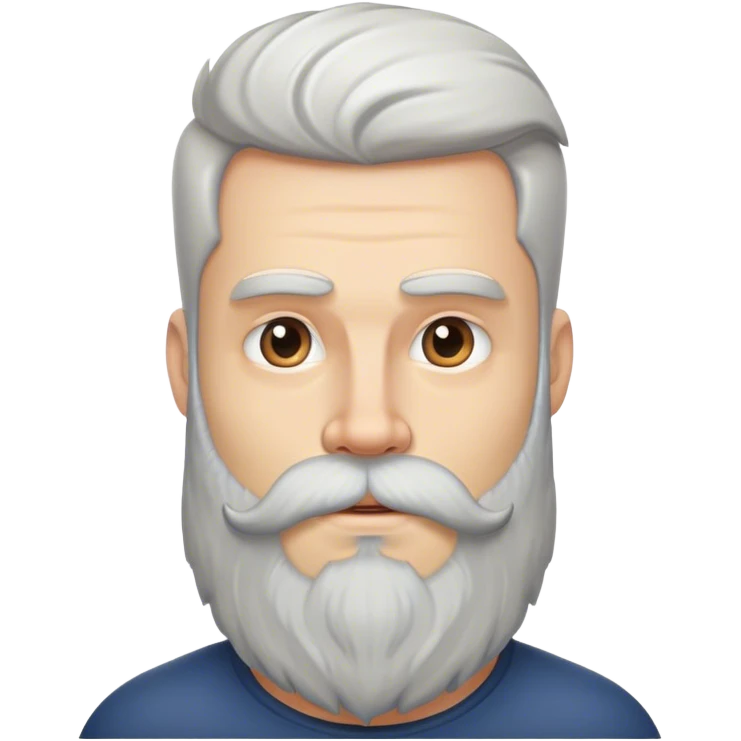 masculine white man with huge beard and chiseled jawline emoji