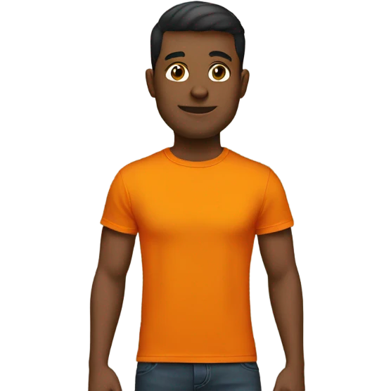 fashion orange T shirt emoji