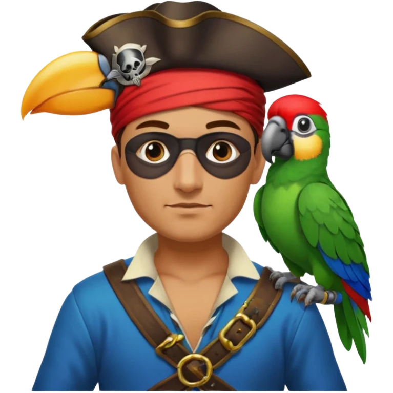 pirate and parrot emoji